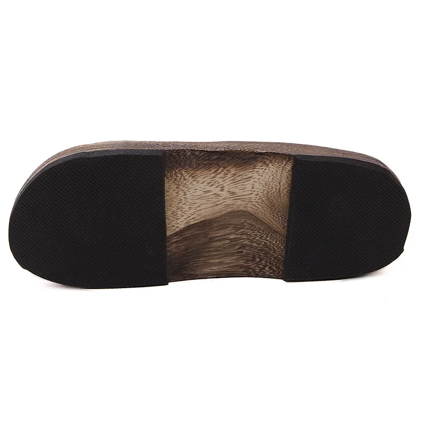 11 farben Holz Japanischen Traditionellen Flachen Boden Geta Paulownia Ninja Cosplay Clog Mann Frau Schuhe Flip Flop Sommer Sandalen