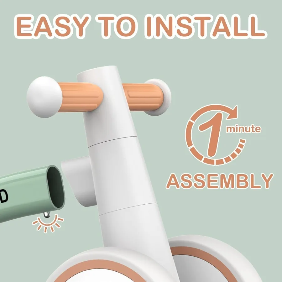 จักรยานทรงตัวสำหรับเด็กเล็ก 1 ขวบ ของเล่นมีไฟหลากสี สำหรับเด็กชายและเด็กหญิง อายุ 12-24 เดือน พร้อมล้อเงียบ 4 ล้อ รุ่นแรก