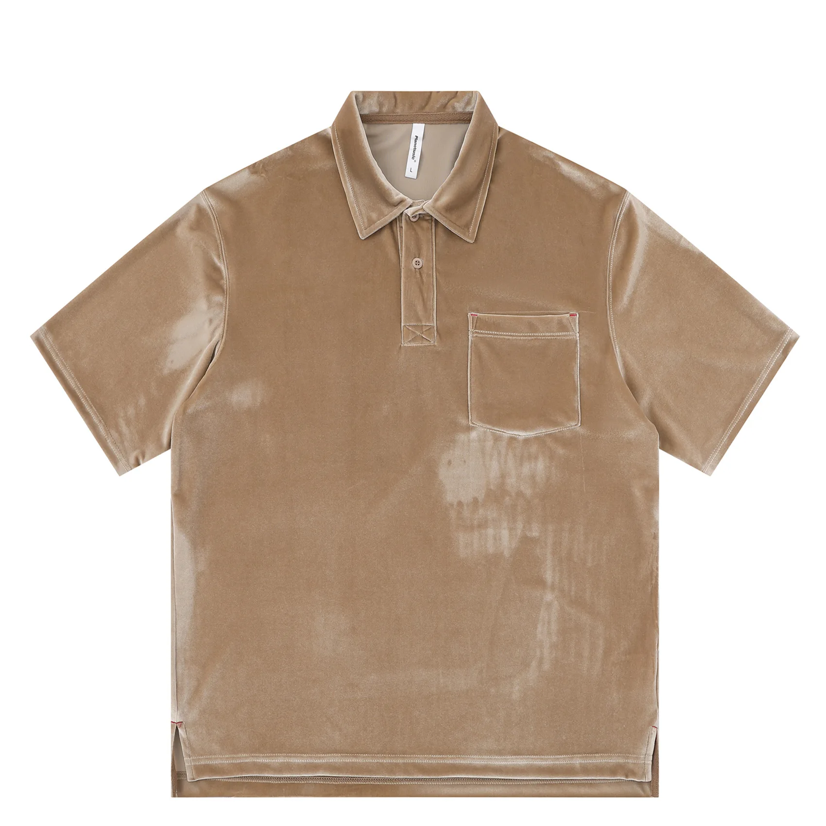 Summer American Retro Pocket Patchwork Short Sleeved Polo Shirt