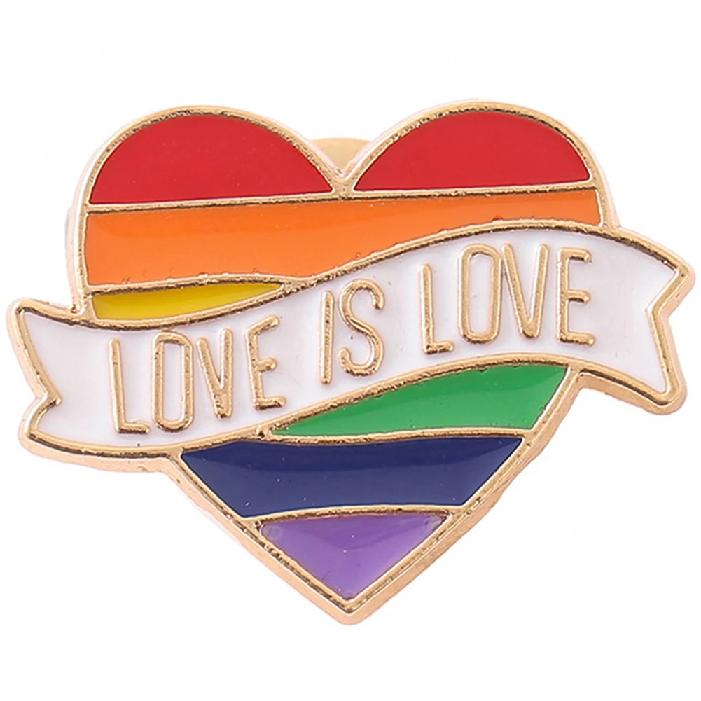 قوس قزح الملونة دبوس دبابيس معدنية مثلي الجنس العلم التلبيب دبابيس تنوعا للجنسين لديكور الملابس على ظهره #2