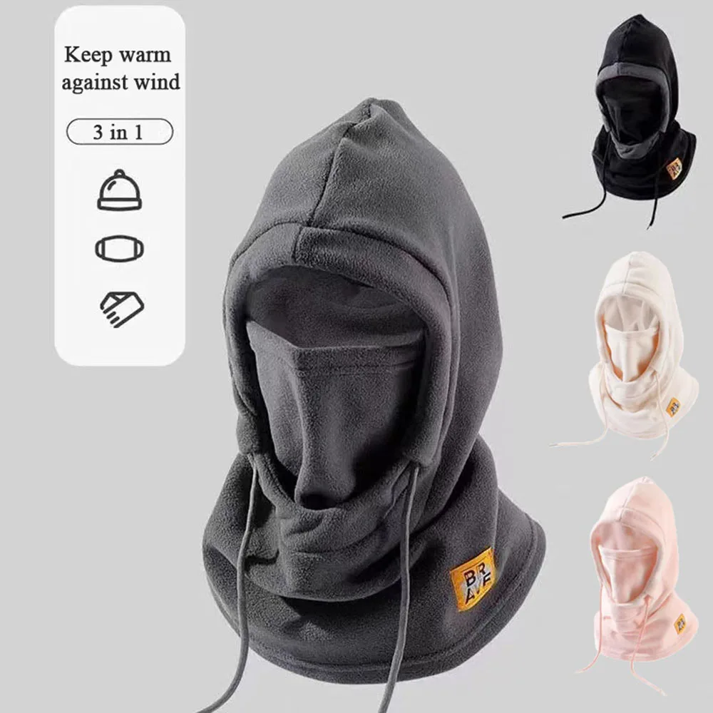 Winter Warm Balaclava Cycling Cap Outdoor Sports Windproof Cap Ski Bib Polar Cold-proof Motorcycle Bicycle Hat Men Women