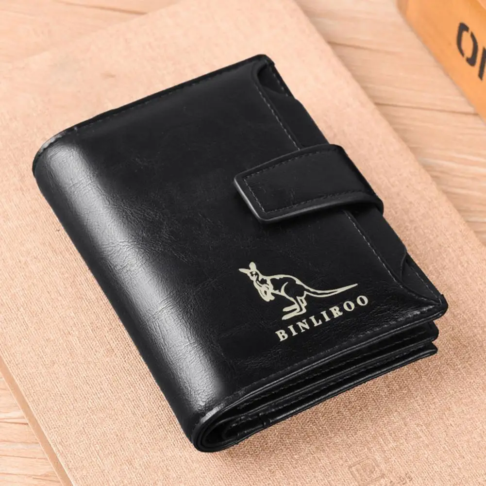 Simple Coin Purse Vintage Men Wallet Large Capacity Portable Cash Holder Handbag  Anti Demagnetization