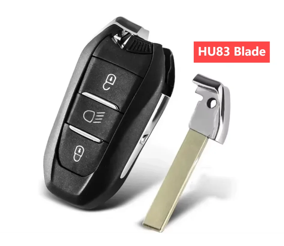 Cangkang Pengganti Kunci Mobil Remote Control Otomatis Baru 2025, 3 Tombol, Cocok Untuk Peugeot Citr-oen HU83/VA2