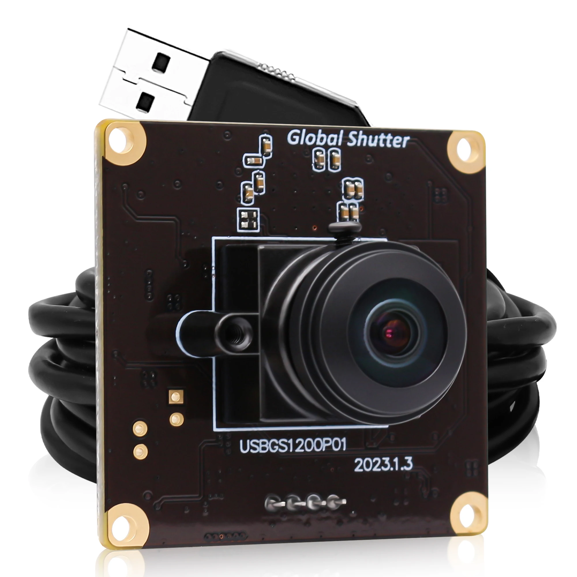 ELP AR0234 CMOS 1080P 90FPS High Speed Global Shutter Camera Module USB With Wide Angle Fisheye Lens For Industrial Inspection