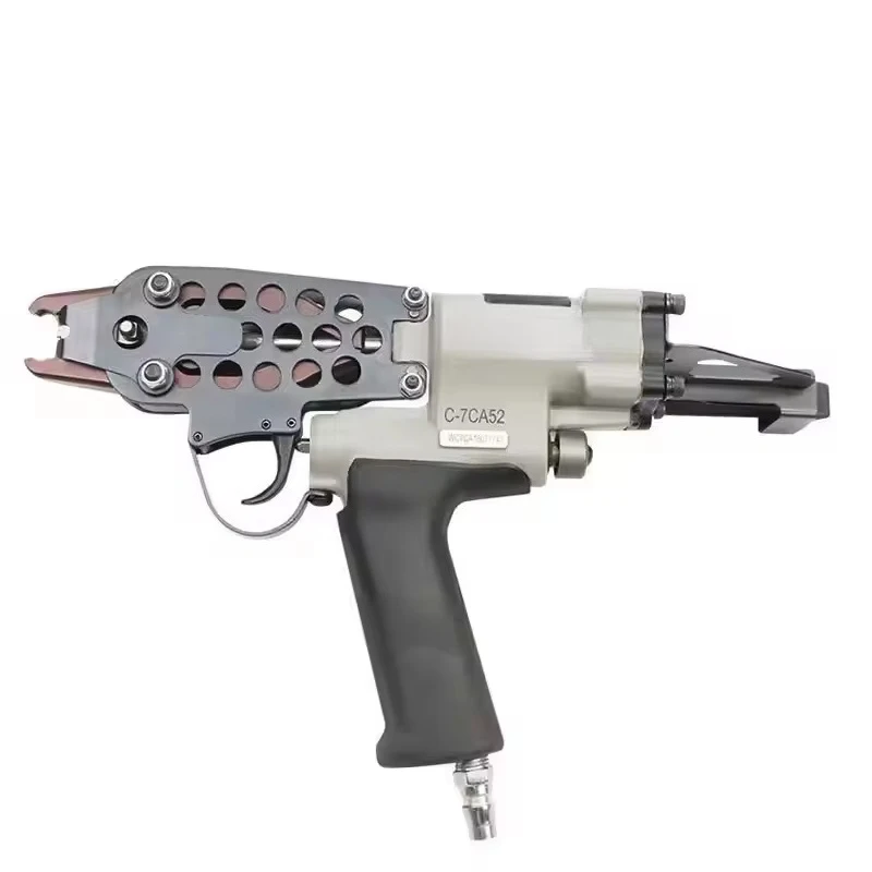 Industrial Pneumatic C-Hog Ring Stapler 3/4-inch Crown C24 Staples C-7CA Compatible Cage Components Furniture Making Pocket