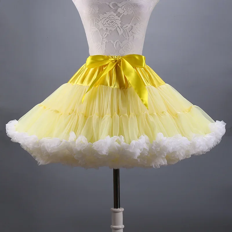 Hete Verkoop Volwassen Vrouwen Petticoat Mnini Tutu Rok Baljurk Dans Sexy Vrouwen Korte Gezwollen Tule Rokken