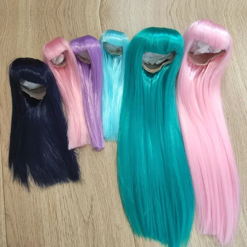 1/3 1/4 1/6 1/8 1/12 BJD sd  doll wig high temperature fiber heat resistant wire long straight bangs hair doll  accessories