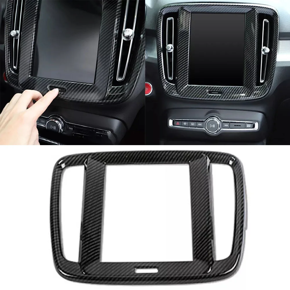 

Car Interior Center Console Navigation Frame Cover Trim For Volvo XC40 2018-2021 Car Center Console Decorative Cover Sticker