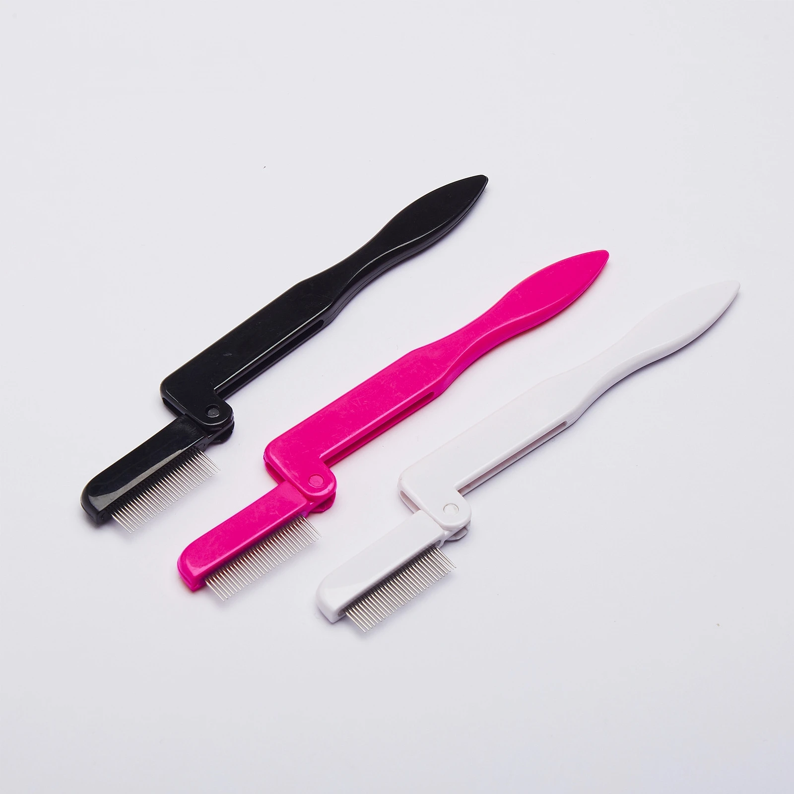 2PC Foldable Eyelash Curler Beauty Makeup Lash Separator Metal Eyelash Brush Comb Mascara Curl Beauty Makeup Cosmetic Tool