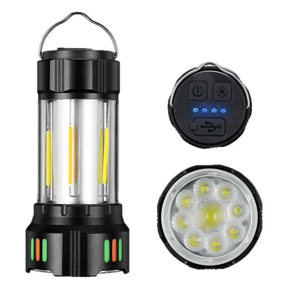المحمولة طوي LED الشمسية فانوس التخييم COB لمبة مع ستبليس يعتم للتخييم في الهواء الطلق #1