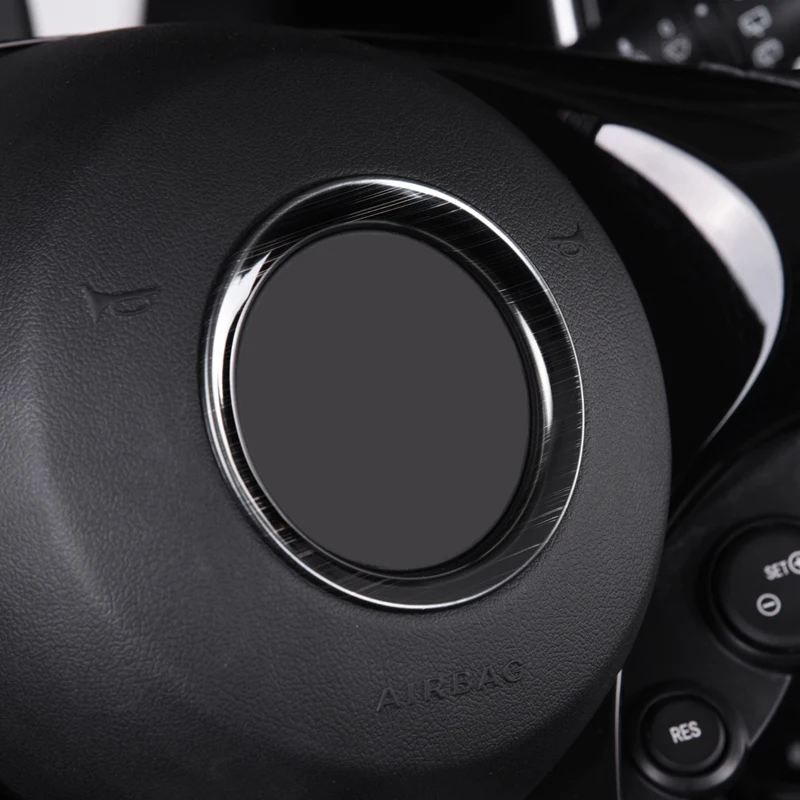 3D Car Styling Accessories Steering Wheel Center Logo Covers Trim for Smart 453 Fortwo Forfour Moulding Decoration Stickers
