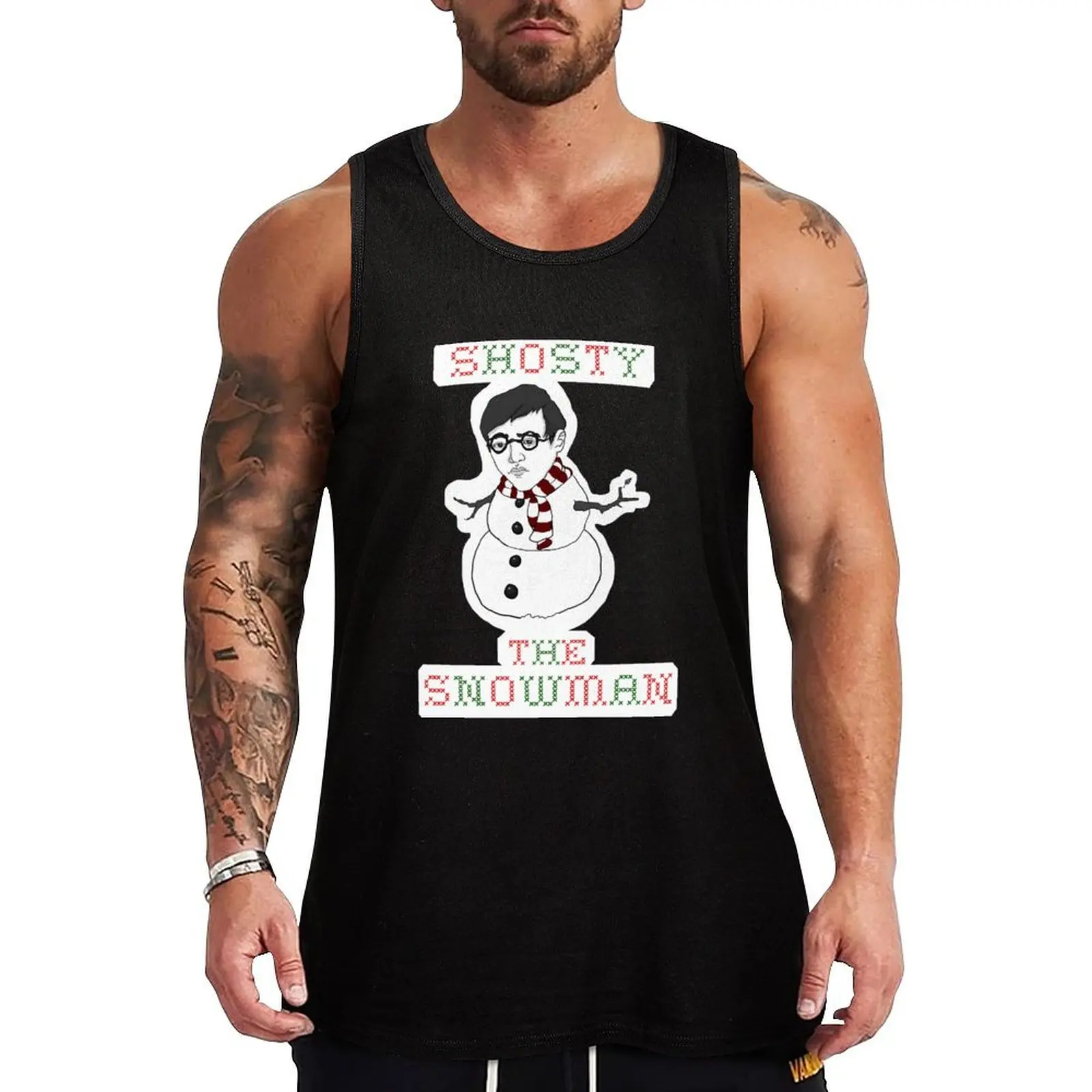 

Shosty the Snowman Tank Top Plain Color Sleeveless Shirt Casual Basic Tank Top