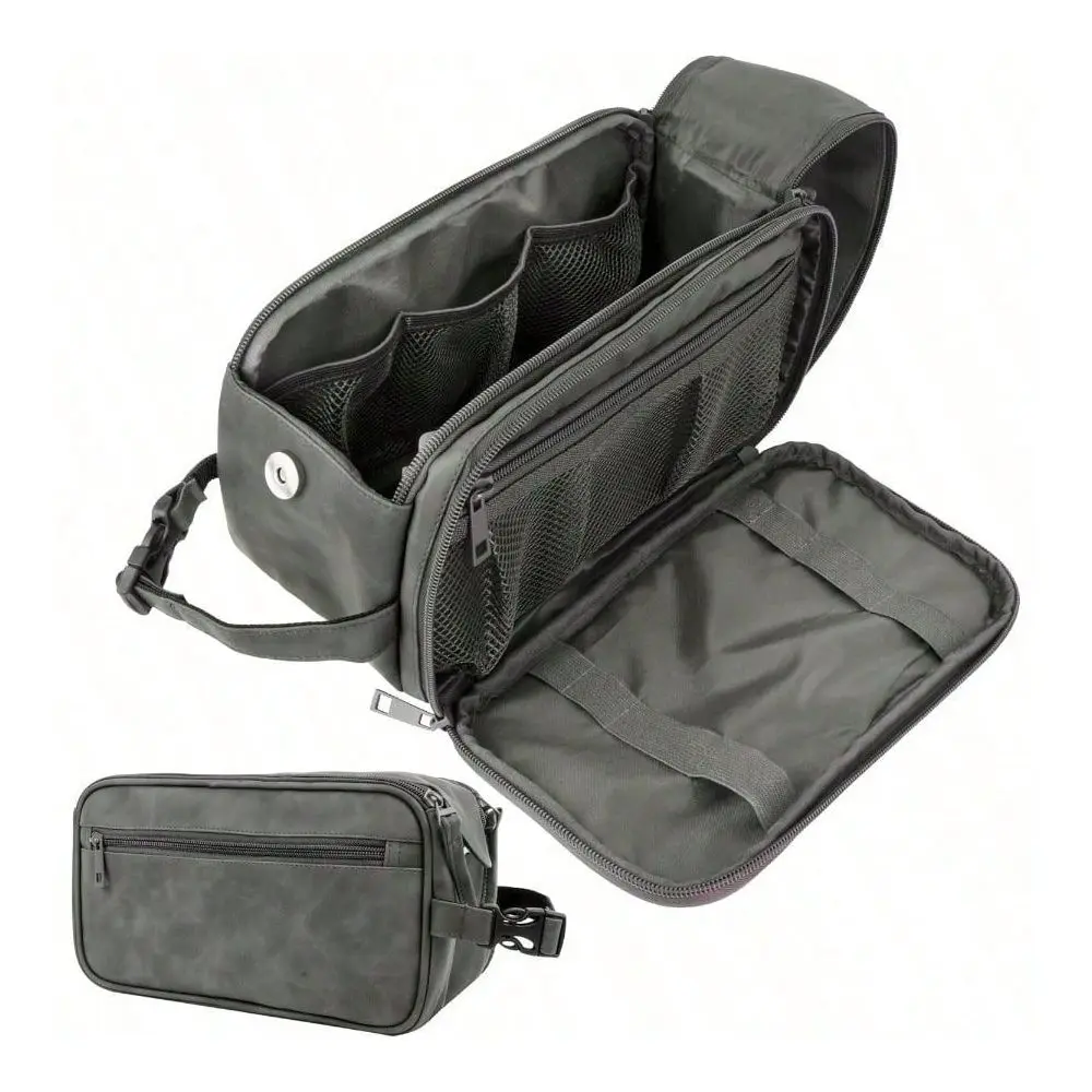 

Bag For Men, Travel Essentials Shaving Dopp Kit, Mens Travel Bag Toiletries Organizer Case For Grooming, PU Leather Water Resis