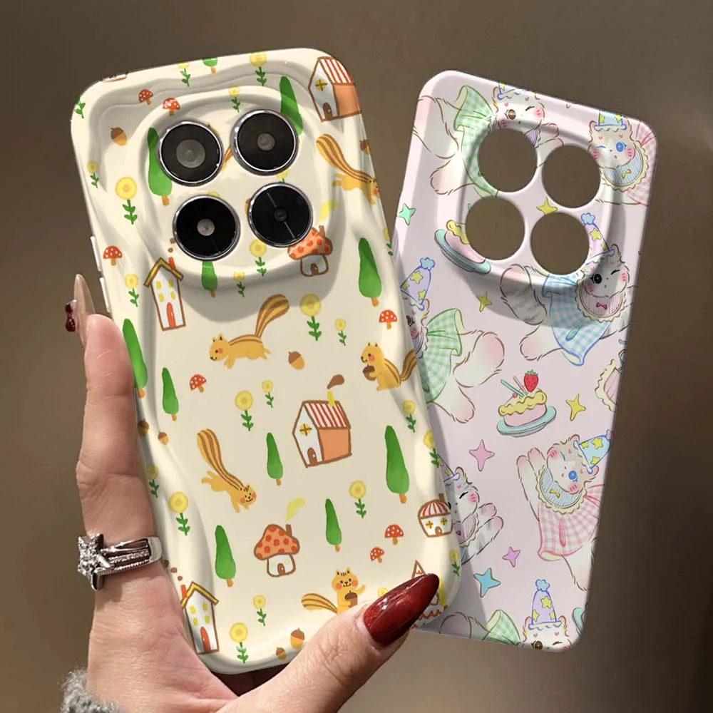 

Squirrel House Tree For Redmi Note 11 11S 11T 12 12S 12T 13 14 15 SE Pro Plus Speed 5G Wave Oil Film Phone Case