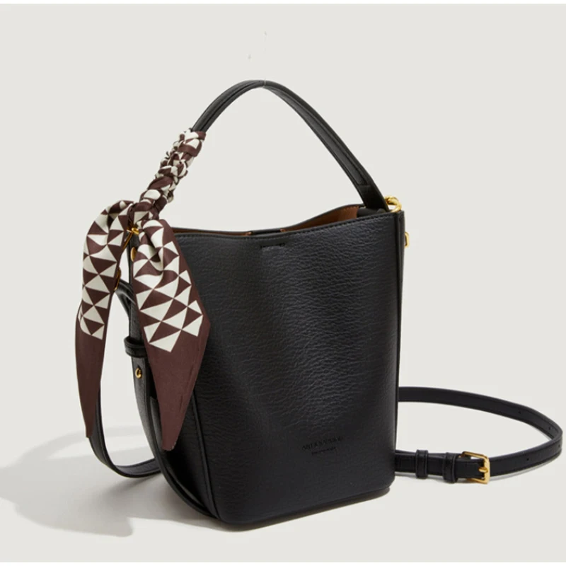 

French-style Handbags Luxury Women Shoulder Bag Commuter Bucket Bags Brand High Quality Adjustable Shoulder Straps Crossbody Bag