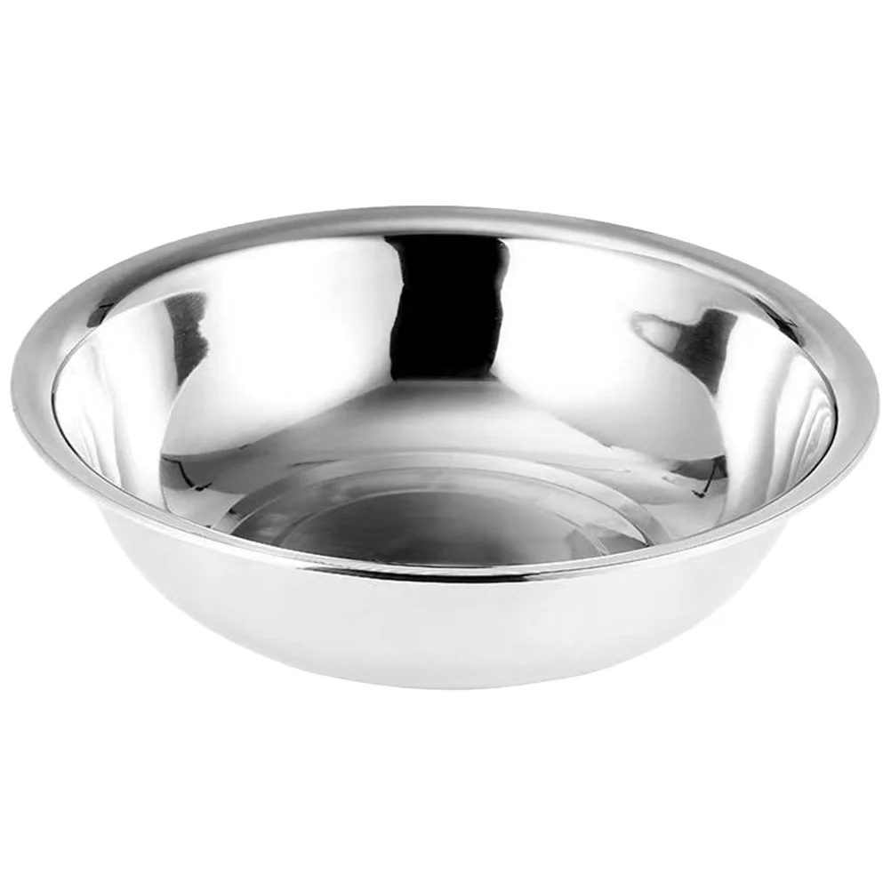 

Stainless Steel Basin Large Mixing Bowl Pans Flour Metal Bowls Newborn Colander