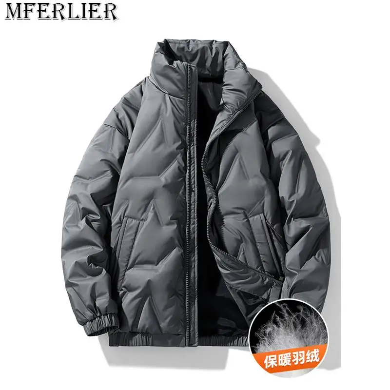 Manteau en duvet à col montant polyvalent pour hommes, veste chaude, grande taille, degré froid, tendance hivernale, beau, 140kg, 8XL