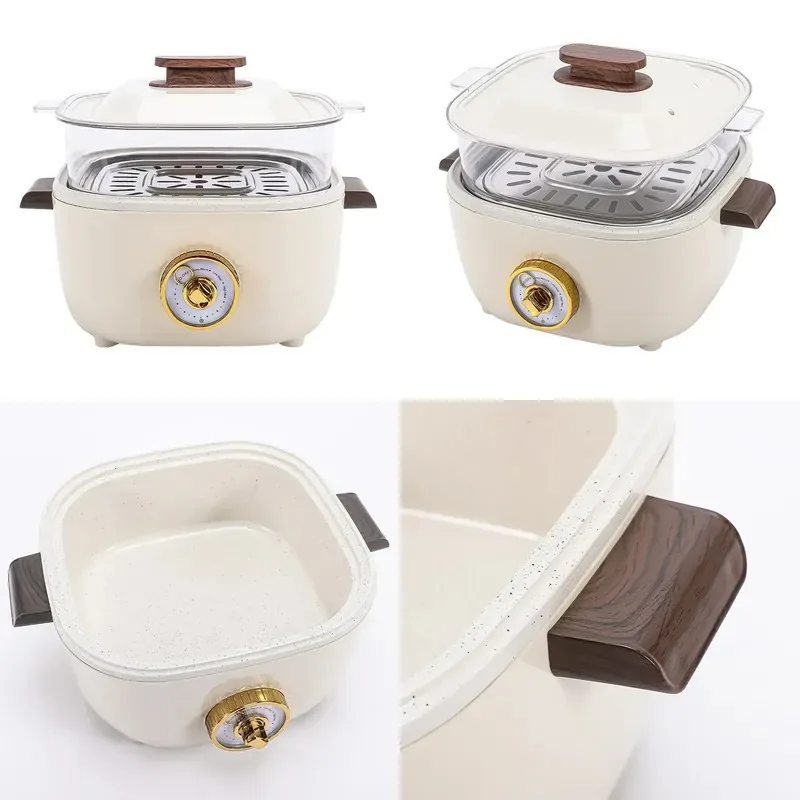 3L electric heating pot visual steamer glass multi-functional electric steamer