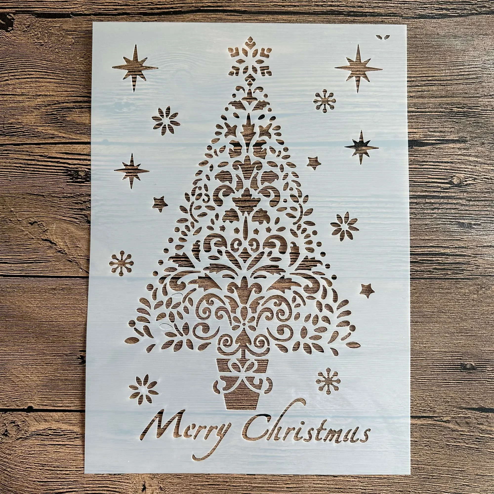 A4 29 *21cm Christmas tree DIY Stencils Wall Painting Scrapbook Coloring Embossing Album Decorative Paper Card Template,wall