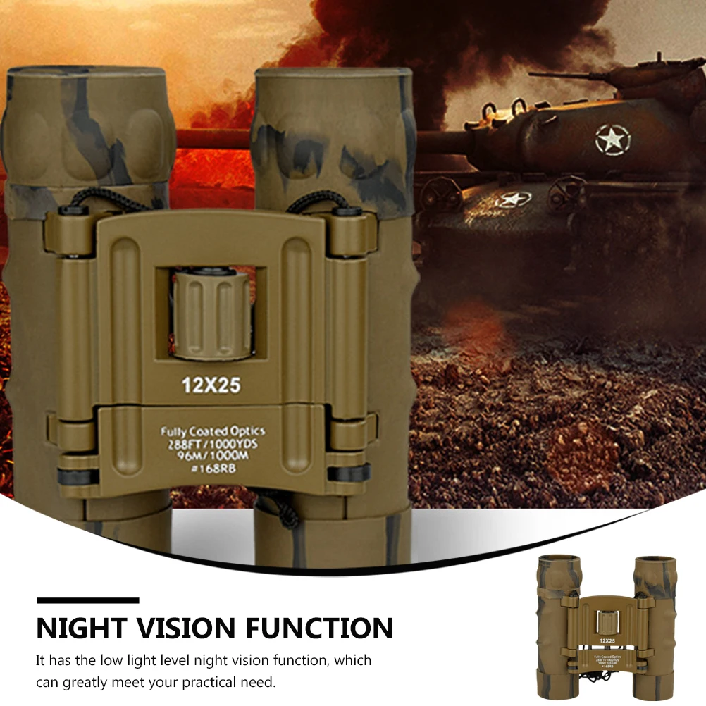 

1Pcs 12x25 Night Vision Compact Hd Telescope for Outdoor Use Portable with Low Light Function for Hiking and Travel