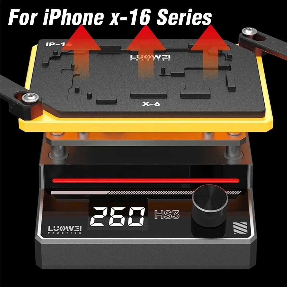 LUOWEI Motherboard Layered Heating Module Tools Kit for IPhone X-16 Pro Max Series High Precision Motherboard Chip Repair Sets