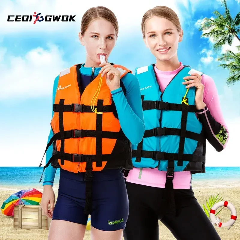 CEOI GWOK Outdoor Sport Fishing Life Vest Swimming Life Jacket Safety Waistcoat Survival Utility Adjustable Vest Life Jackets