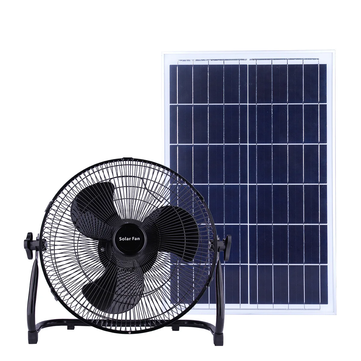 Gran oferta, ventilador de pie con energía Solar recargable de 16 y 18 pulgadas con control remoto/botón, ventilador de Pedestal de carga solar AC/DC