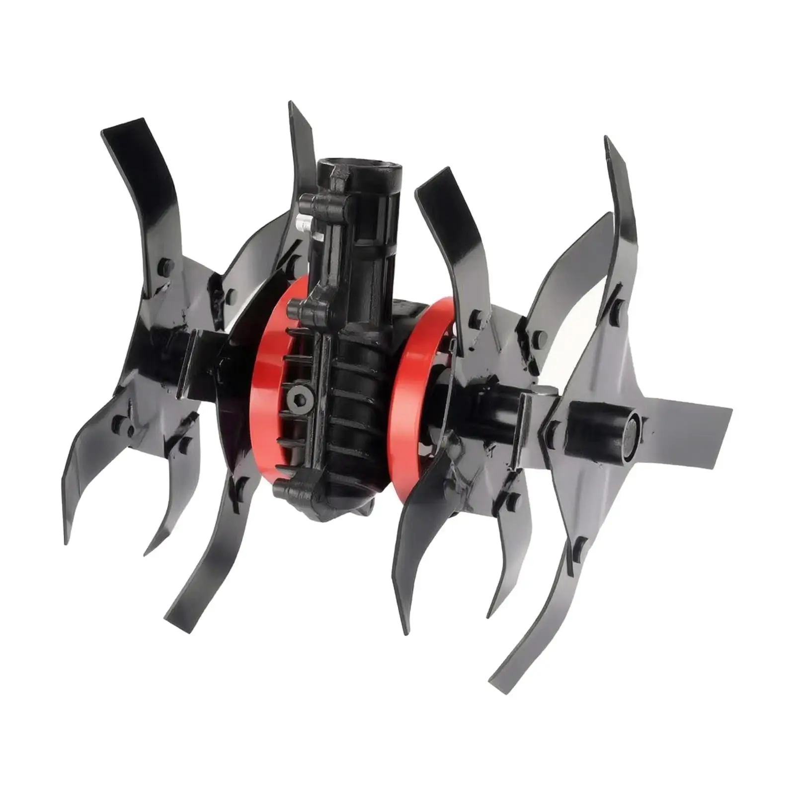 Grass Cutter Cultivator Wheel Soil Aeration Tool for Garden Tiller Attachment Semi Hard Iron Blade