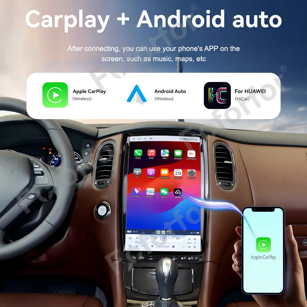 

For Infiniti QX50 2013-2016/EX25/E37/EX30D 2008-2013 Carplay 14.5" CarPlay Touch Screen HD IPS Display GPS Navi Multimedia Stere