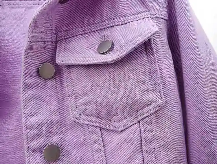 Women Denim Jacket Spring Autumn Short Coat Pink Jean Jackets Casual Tops Purple Yellow Purple Blue Loose Tops Lady Outerwear 21 S64772c2f65164aa8bb01c86907c7c71b7