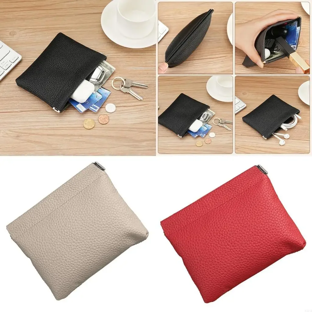 

PU Leather Change with Easy Access Coin Purse Wallet for Everyday Carry