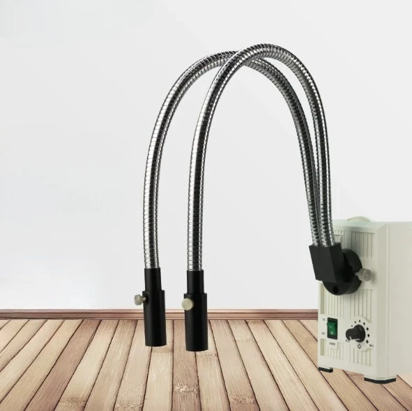 56cm Dual Branch Glass Fiber Optic Light Guide for Microscope, Industrial Inspection & Medical Science Experiment
