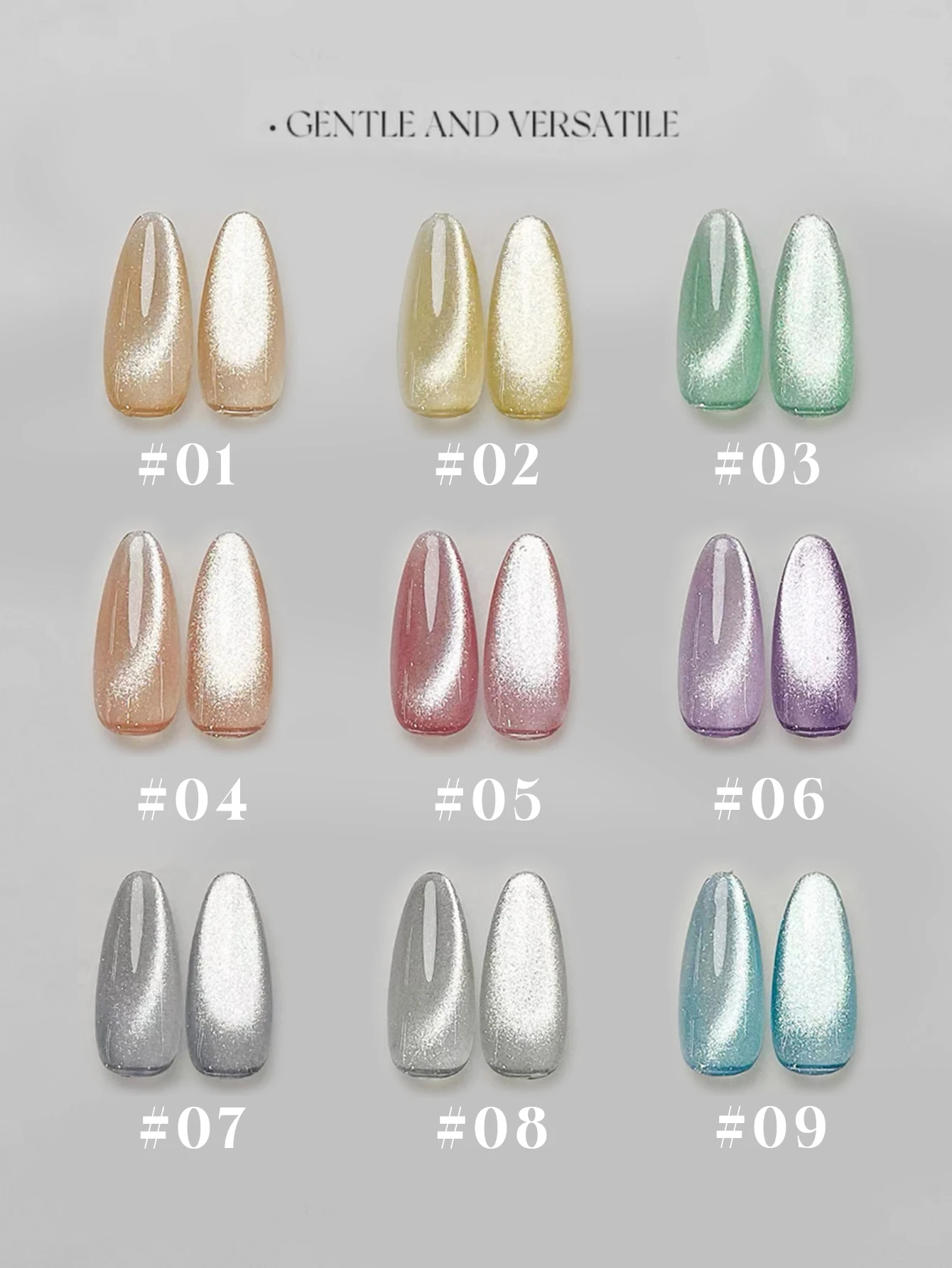 hot 2025 New Trendy Nail Art Decorazione di moda Terapia UV Mattina Giallo, Blu, Verde, Viola Gatto Eye Smalto per unghie Gel, Dura