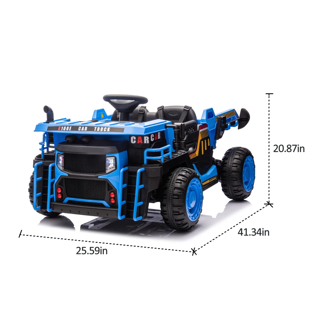 미국 창고 24V 2인승 어린이 전동차 (부모 제어 기능 포함) 3.11-4.97MPH (3세 이상 어린이용) 크리스마스 생일 선물