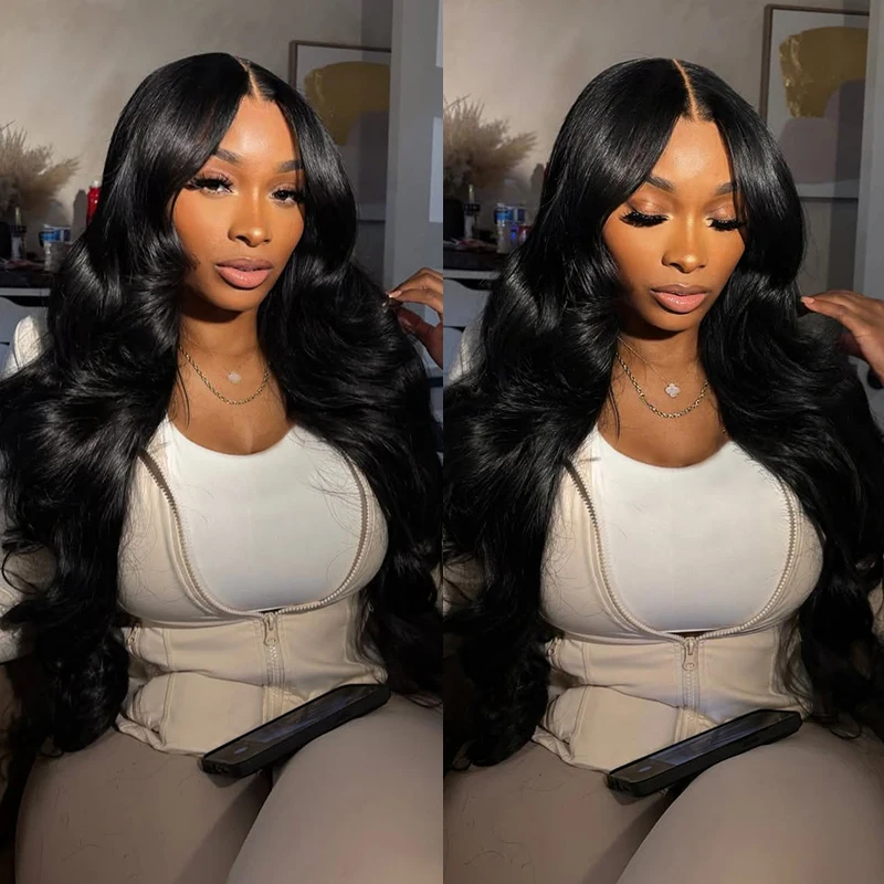 32-38인치 투명 바디 웨이브 레이스 프론탈 인모 가발 13x6 레이스 프론탈 가발 여성용 200% 밀도