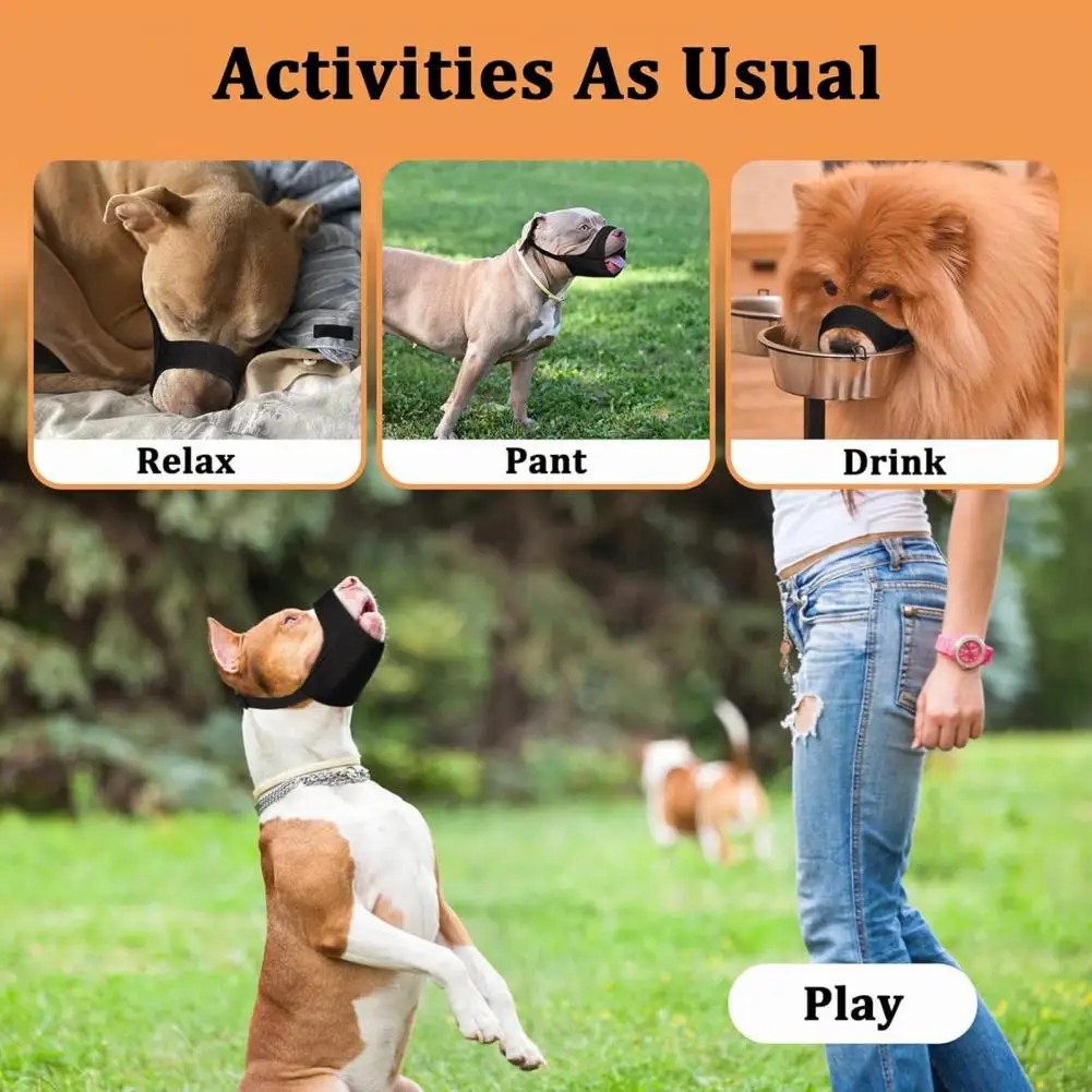 Breed Dog Muzzle Dog Muzzle Breathable Mesh Soft Nylon Mesh Dog Muzzle for Medium Short Snout Dogs Anti-slip Strap for American