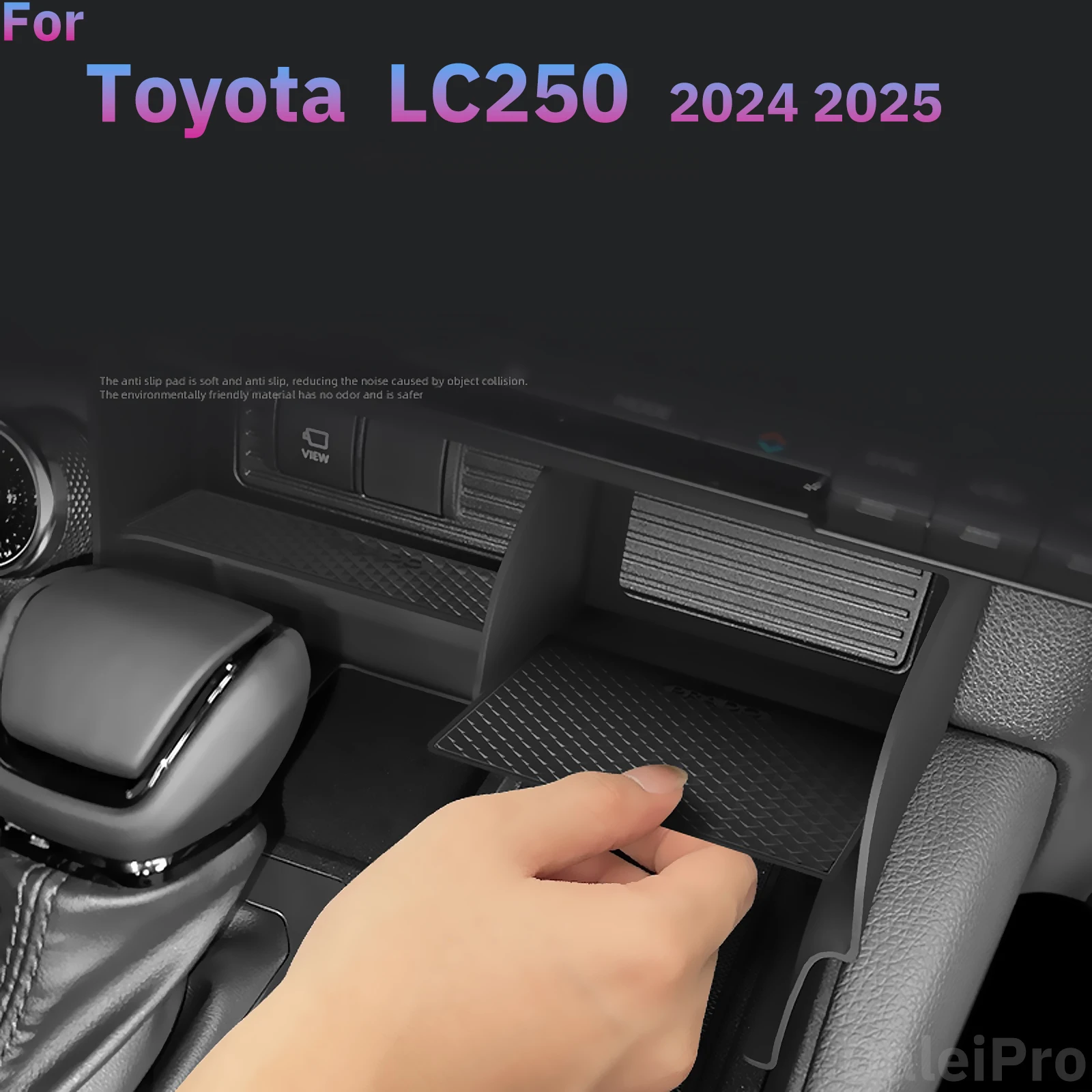 For Toyota Land Cruiser 250 Prado LC250 2024 2025 Car Center Console Organizer Tray Layered Storage Box Tidying Car Accessories