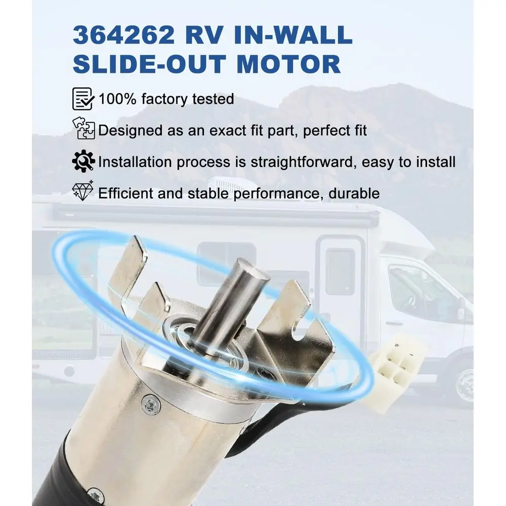 محرك منزلق 364262 RV مع فرامل متوافق مع نظام Lippert SlimRack Schwintek، عزم دوران متوسط 42 مم #6