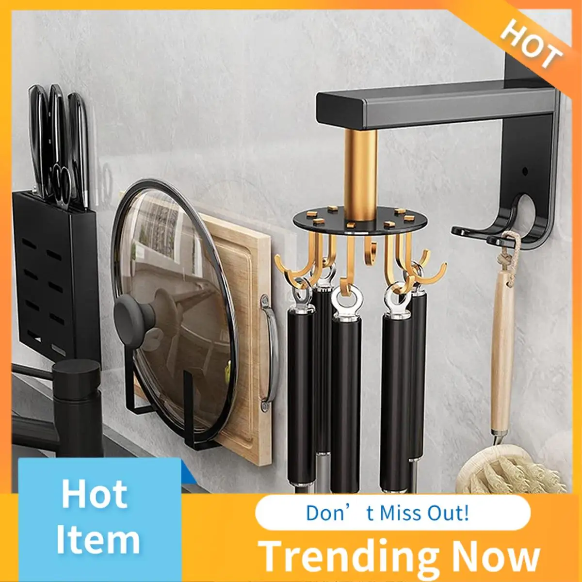 

AB08-Rotating Wall Hooks Are Used To Hang Heavy-Duty Space-Saving Suspension Appliance Brackets