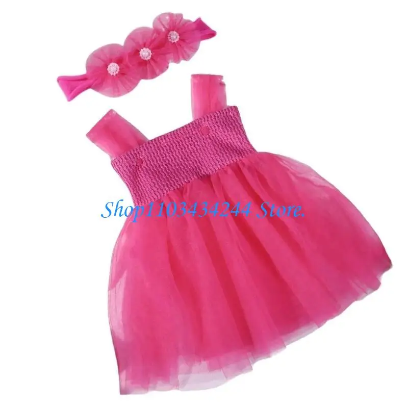 aderecos-para-fotografia-recem-nascidos-vestido-verao-tule-com-faixa-cabeca-macio-vestido-festa-infantil