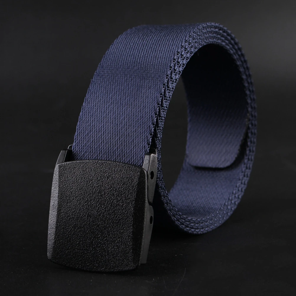 

Canvas Belt Lightweight Nylon Moisture Wicking Comfortable Breathable Flexible Hard Plastic Matte Buckle Non for Men