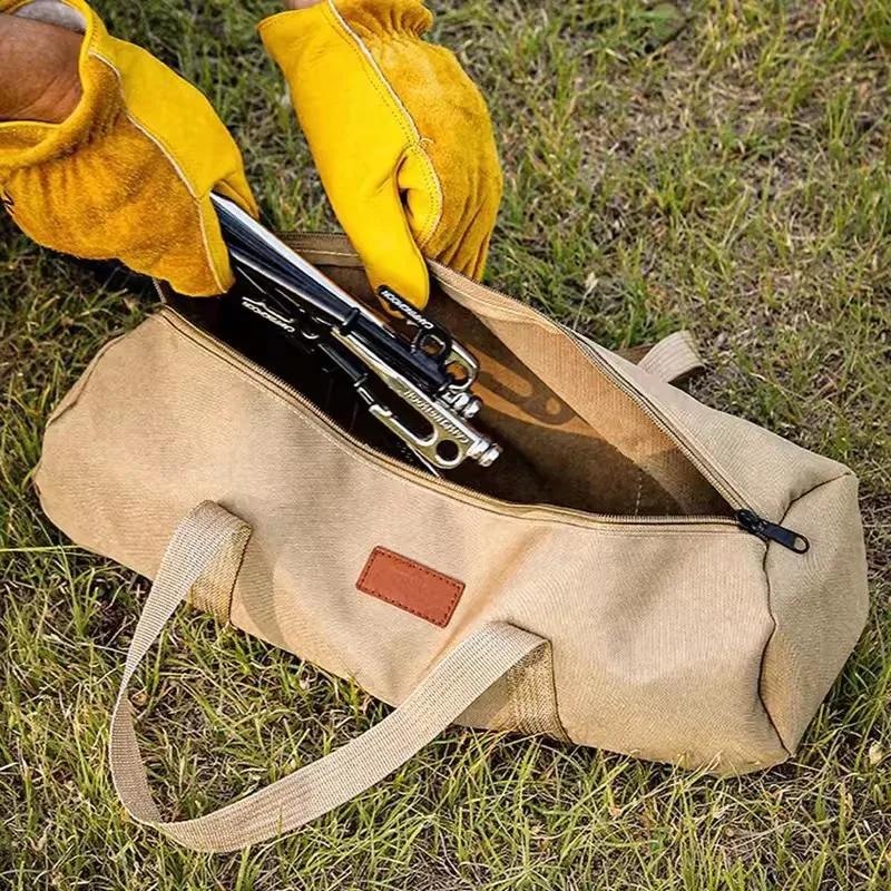 2025 في الهواء الطلق التخييم أوتاد الخيمة حقيبة أسطواني حصة تخزين الظهر المحمولة المتنوعة حقيبة صندوق تخزين أدوات #1