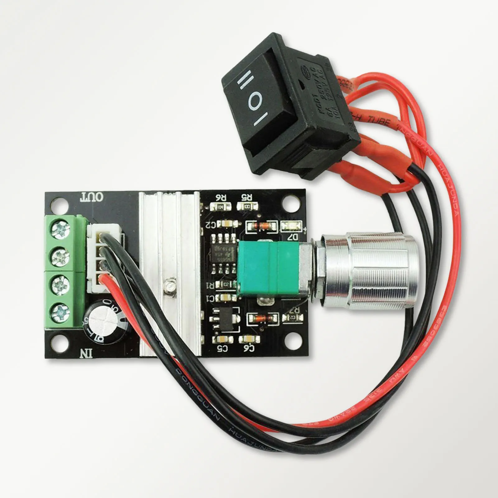 Efficient DC Motor Speed Controller PWM Variable Speed Control Module with Switch for DIY Electronic Projects Kit Durable