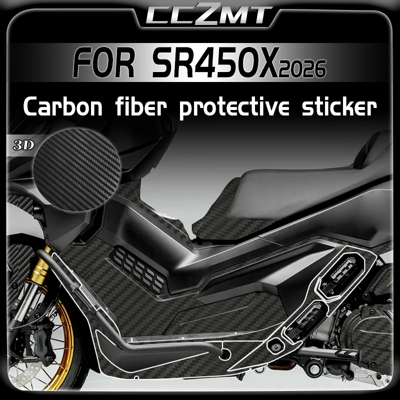 For VOGE SR450X 2026 3D Carbon Fiber Sticker Anti Scratch Protective Film On Both Sides Of The Foot Pedal Modified Accessories