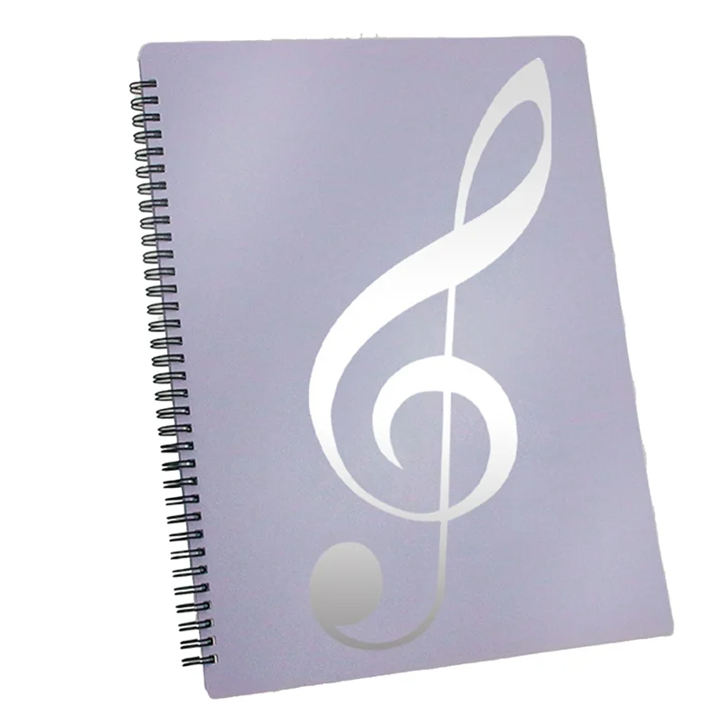 Sheet Music Folder, 60 Pages Capacity, Sheet Music/Holder,Fits Letter Size A4, Writable & Detachable(Purple)