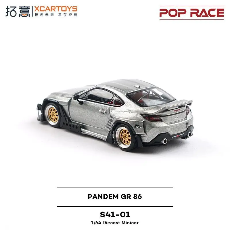 XCARTOYS POPRACE 1/64 coche en miniatura de aleación PANDEM GR 86 Toyota juguete supercoche de carreras para niños