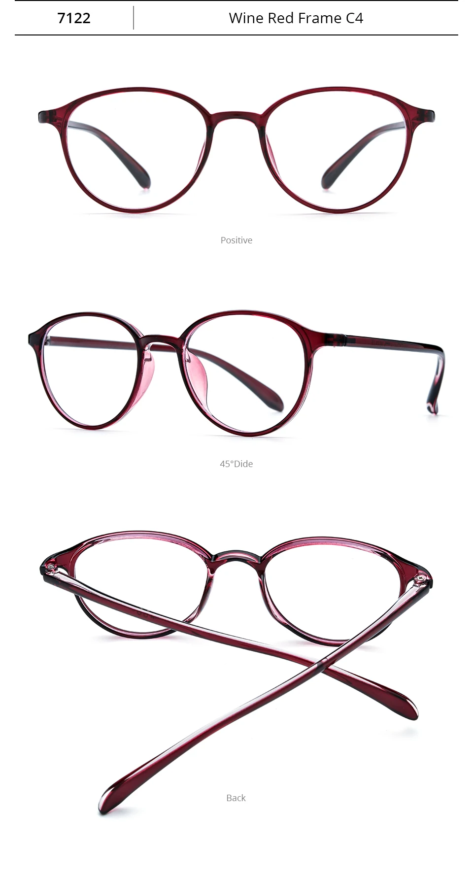 NIANZHEN TR90 Brillengestell, Damen, ovales Design, Markenbrille, Herren, ultraleicht, Retro-Vintage-Brille, 7122 – Detail 11