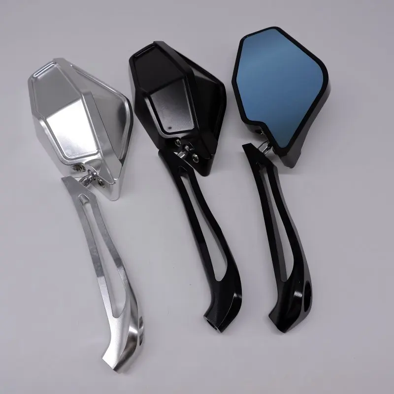 

Motorcycle Blue Anti-glare Rearview Side Mirror 8/10mm For Harley Sportster Softail Dyna Road King Electra Street Road Glide