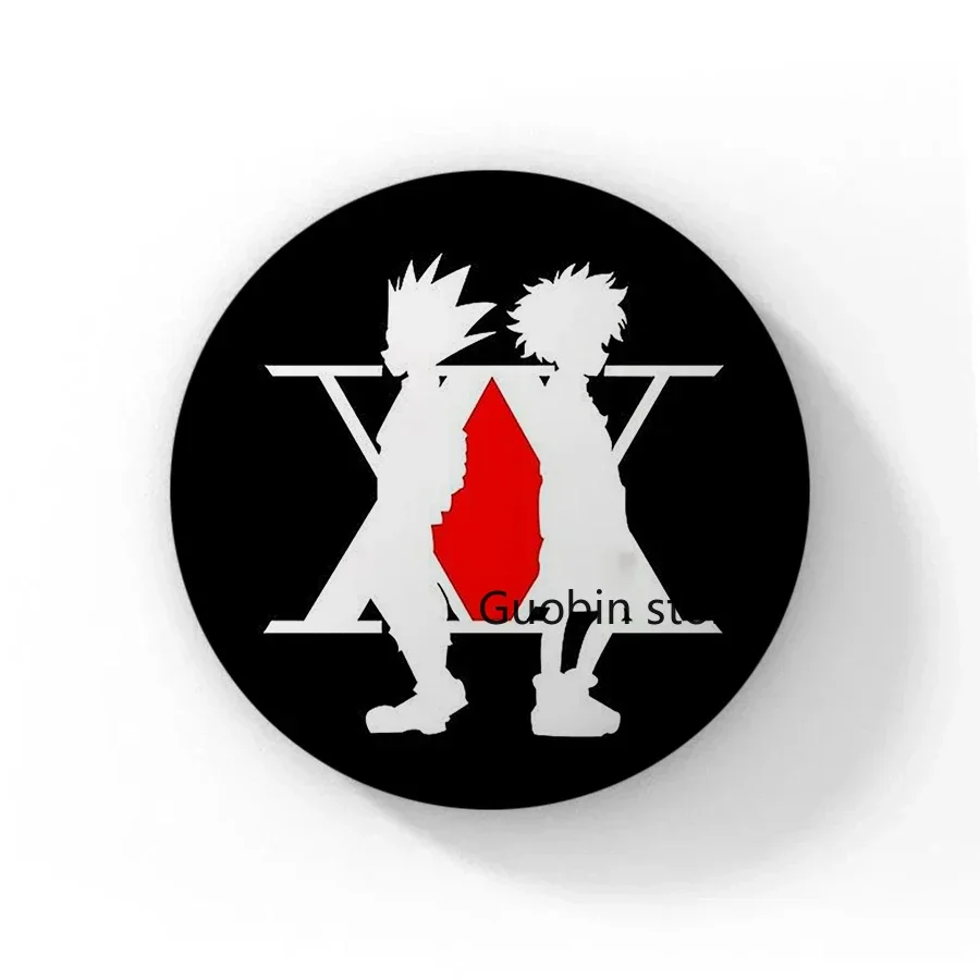 58mm Anime Hunter X Hunter Acrylic Badges Lapel Pin Anime Cartoon Figure Brooches Backpack Clothing Accessories Fans Collection