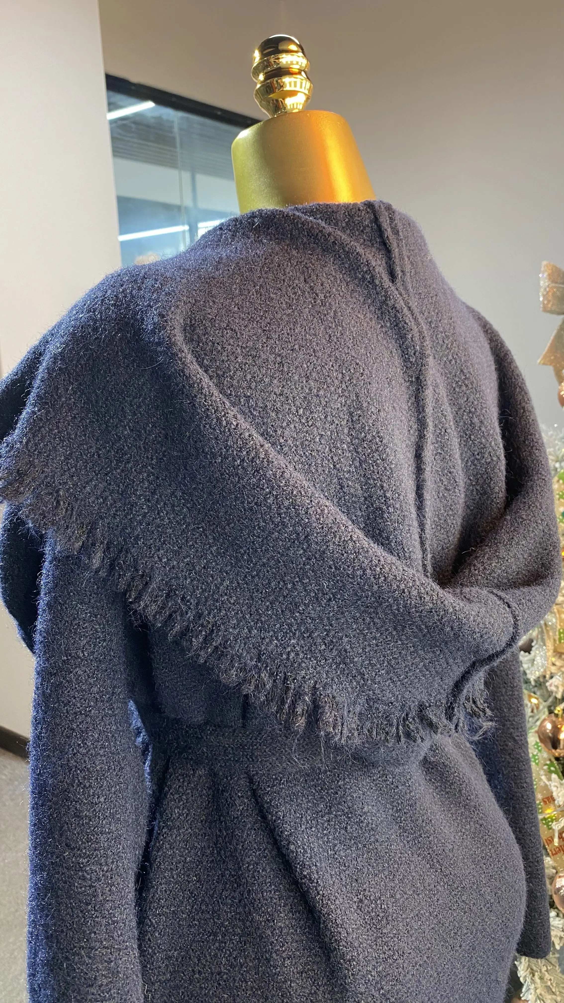 เรียบง่าย มีสไตล์ สง่างาม สีพื้น แขนสามส่วน จีบแบบมิยาซากิ ชุดเดรสออกงานสำหรับผู้หญิงไซส์ใหญ่-GZXX191